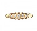 18CT GOLD FIVE STONE DIAMOND RING
 at Ross's Online Art Auctions