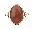 9CT GOLD AMBER RING  at Ross's Online Art Auctions