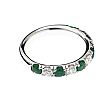 18CT WHITE GOLD EMERALD AND DIAMOND RING 
 at Ross's Online Art Auctions