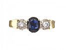 18CT GOLD SAPPHIRE AND DIAMOND RING 
 at Ross's Online Art Auctions