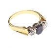 18CT GOLD SAPPHIRE AND DIAMOND RING 
 at Ross's Online Art Auctions
