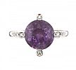 18CT WHITE GOLD AMETHYST AND DIAMOND RING
 at Ross's Online Art Auctions