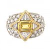 18CT GOLD CUBIC ZIRCONIA RING at Ross's Online Art Auctions