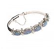 14CT WHITE GOLD OPAL AND DIAMOND BRACELET 
 at Ross's Online Art Auctions