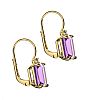 18CT GOLD AMETHYST AND DIAMOND EARRINGS at Ross's Online Art Auctions