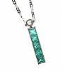 18CT WHITE GOLD EMERALD AND DIAMOND NECKLACE
 at Ross's Online Art Auctions