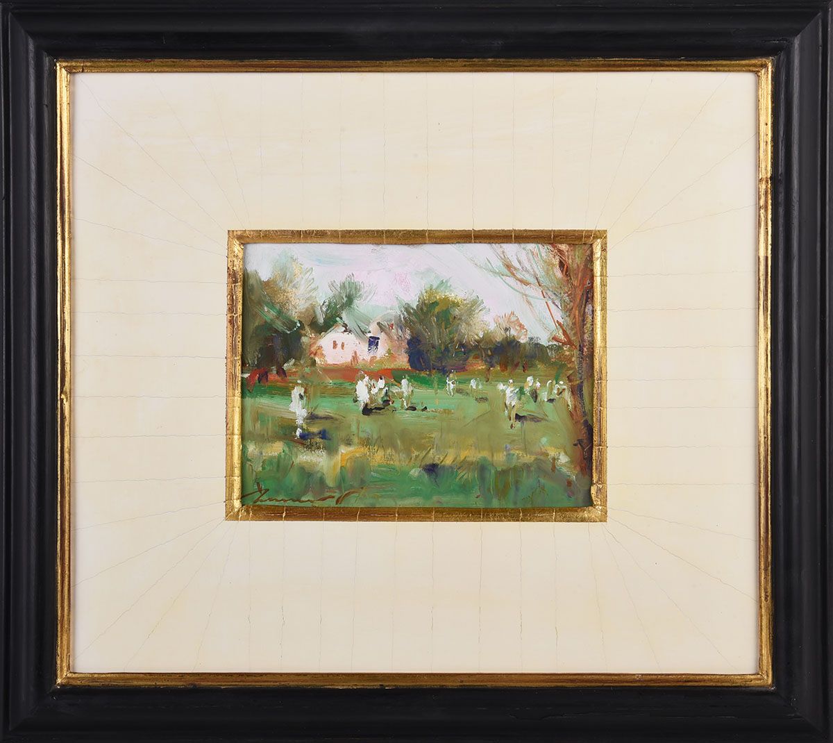 THE VILLAGE CRICKET MATCH by Ken Moroney at Ross's Online Art Auctions