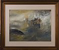 OIL RIG IN ROUGH WEATHER by David McKittrick at Ross's Online Art Auctions