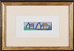 COTTAGES IN A LANDSCAPE by Markey Robinson at Ross's Online Art Auctions