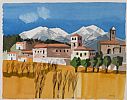 SPAINISH BUILDINGS by Desmond Kinney at Ross's Online Art Auctions