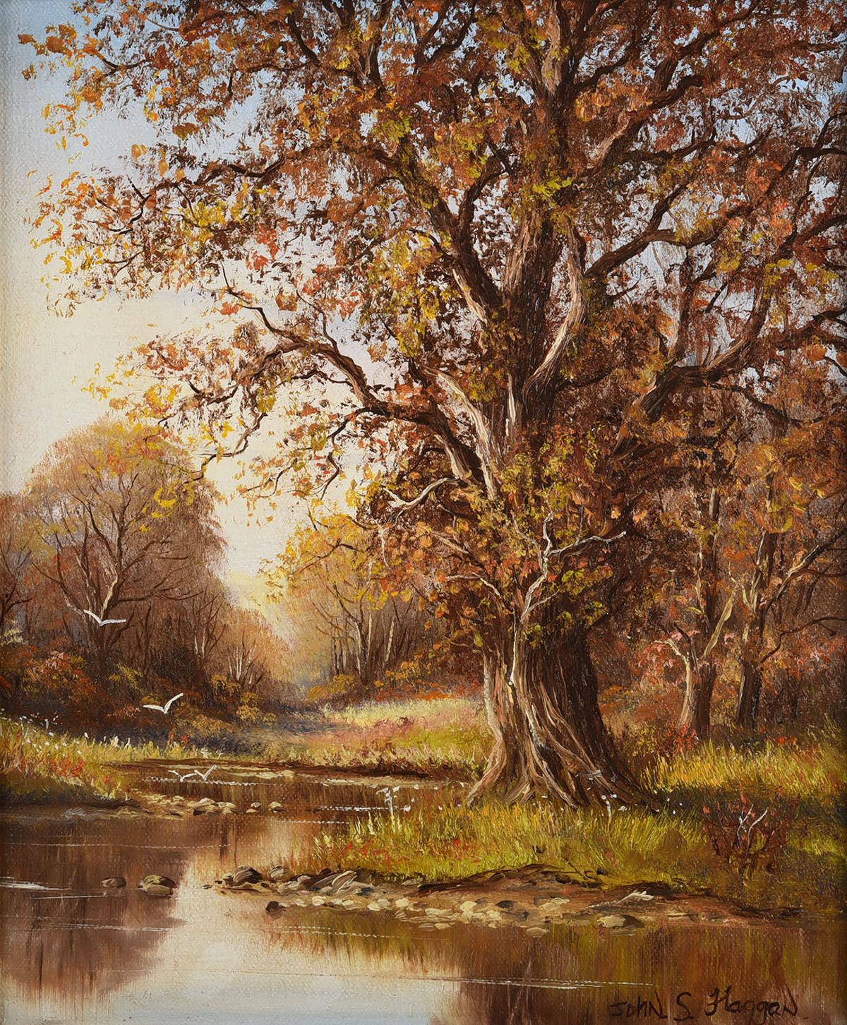 AUTUMN, COUNTY TYRONE by John S. Haggan at Ross's Online Art Auctions