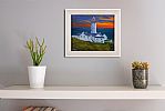 SUNSET AT FANAD LIGHTHOUSE by Sean Loughrey at Ross's Online Art Auctions