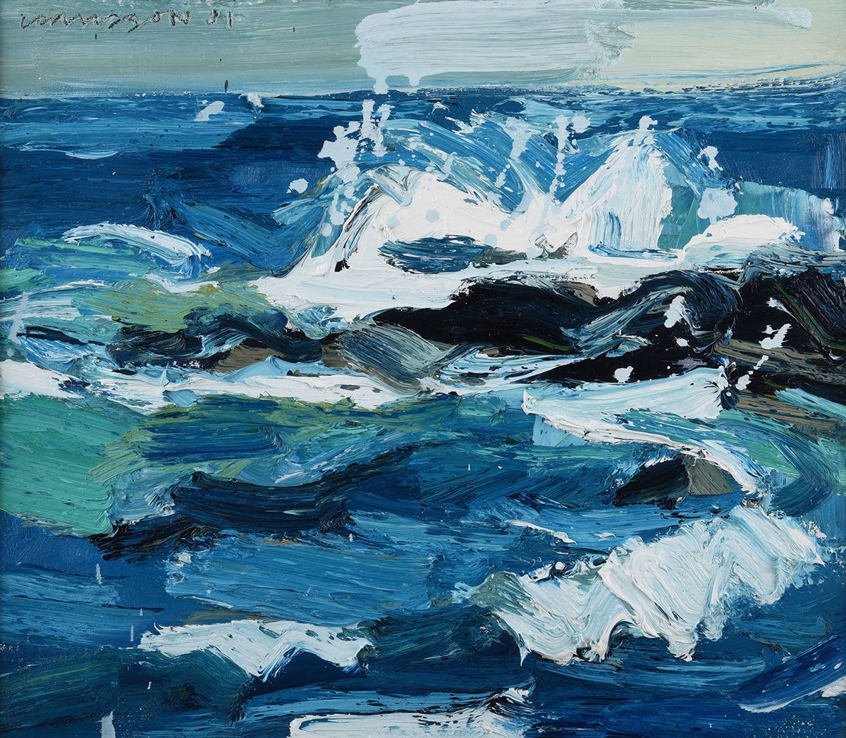 ROUGH SEAS by Colin Davidson RUA at Ross's Online Art Auctions