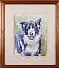 COLLIE DOG by Donna Crawshaw at Ross's Online Art Auctions