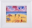 KITE FLYING AT THE BEACH by John Ormsby at Ross's Online Art Auctions