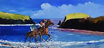 RACE AT SILVER STRAND BEACH, DONEGAL by Sean Lorinyenko at Ross's Online Art Auctions