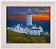 SUNSET AT FANAD LIGHTHOUSE by Sean Loughrey at Ross's Online Art Auctions