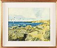 SAND DUNES ON THE ANTRIM COAST by Desmond Kinney at Ross's Online Art Auctions