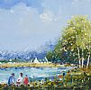 PICNIC BY THE RIVER by Sean Lorinyenko at Ross's Online Art Auctions