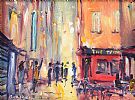 TEMPLE BAR NOVEMBER NIGHT by Bill O'Brien at Ross's Online Art Auctions