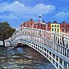 HA'PENNY BRIDGE, DUBLIN by Cathy Cooper at Ross's Online Art Auctions