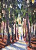 ST ANNES PARK, TREE LINED WALK by Bill O'Brien at Ross's Online Art Auctions
