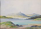 SCRABO TOWER ACROSS STRANGFORD LOUGH by George W.  Morrison at Ross's Online Art Auctions