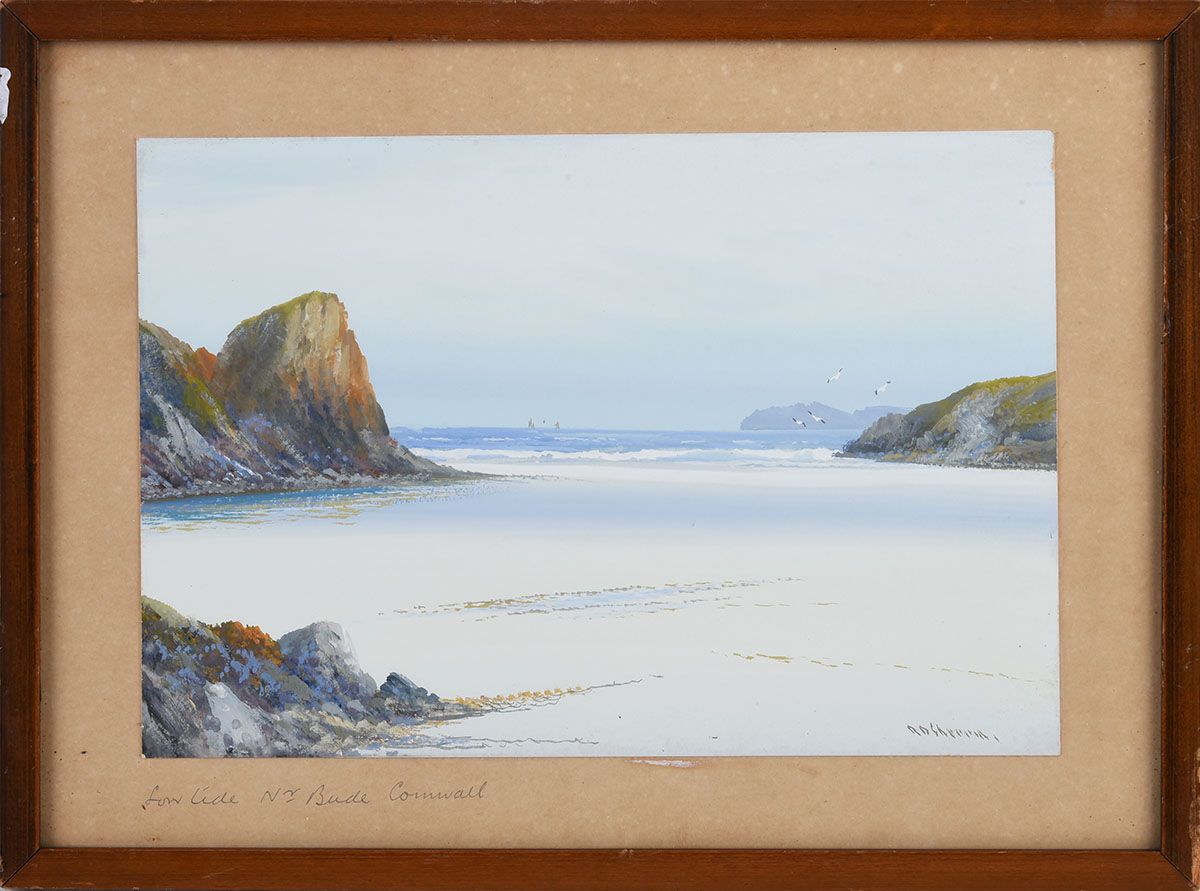 LOW TIDE, BUDE, CORNWALL by R. Daniel Sherrin at Ross's Online Art Auctions