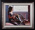JENNY SITTING BY THE WINDOW by Rowland Davidson at Ross's Online Art Auctions