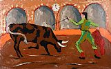AT FIVE IN THE AFTERNOON, DEATH OF A MATADOR by Gerald G. Beattie at Ross's Online Art Auctions