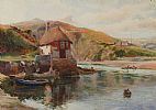 THE MOUTH OF THE AVON NEAR BANTRAM, SOUTH DEVON by E. Hewett at Ross's Online Art Auctions