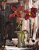 FLOWERS IN A RED VASE by Colin Flack at Ross's Online Art Auctions