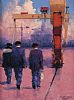 THREE YARD MEN, HARLAND & WOLFF by Colin H. Davidson at Ross's Online Art Auctions