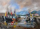 CLEGGAN HARBOUR, CONNEMARA by Niall Campion at Ross's Online Art Auctions