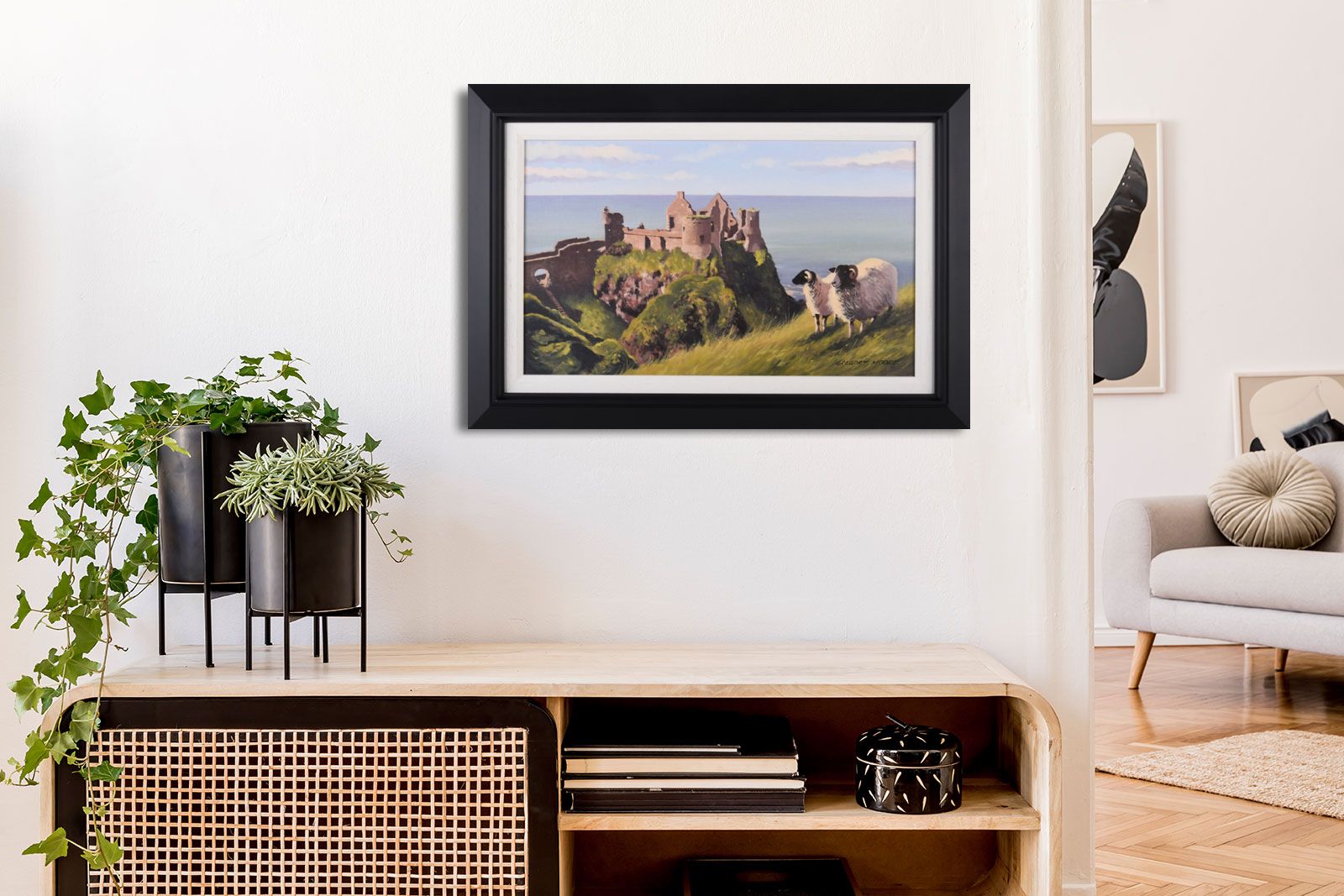 DUNLUCE, COUNTY ANTRIM by Gregory Moore at Ross's Online Art Auctions
