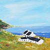 DONEGAL COTTAGES FACING THE WILD ATLANTIC by Sean Lorinyenko at Ross's Online Art Auctions
