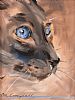 BLUE EYED CAT by Con Campbell at Ross's Online Art Auctions