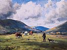 TENDING CATTLE by Charles McAuley at Ross's Online Art Auctions