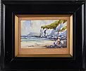 BATHERS, WHITE ROCKS, PORTRUSH by Albert Crawley at Ross's Online Art Auctions