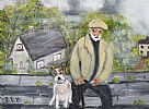 MAN & HIS DOG by Rose Elizabeth Moorcroft at Ross's Online Art Auctions