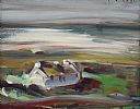 IRISH COTTAGE, COUNTY CLARE by Con Campbell at Ross's Online Art Auctions