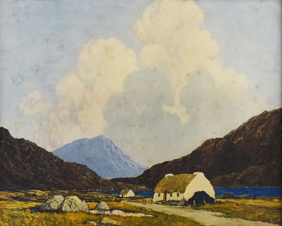THE BLUE LAKE , CONNEMARA by Paul Henry RHA at Ross's Online Art Auctions