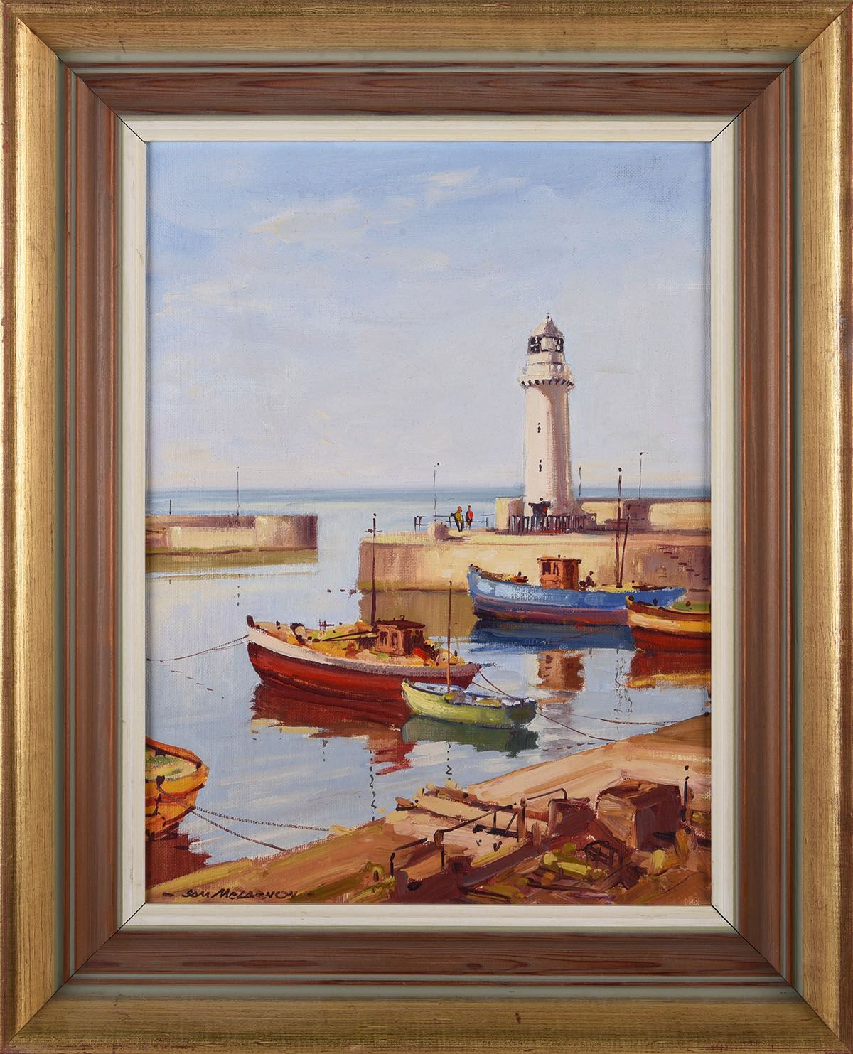 DONAGHADEE HARBOUR by Samuel McLarnon UWS at Ross's Online Art Auctions