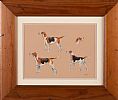 STUDY OF BEAGLE HOUNDS by J.E. Heasley at Ross's Online Art Auctions