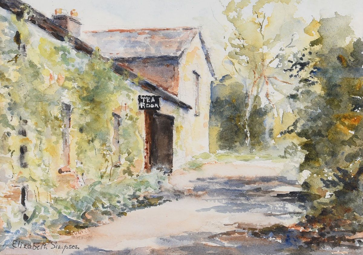 THE OLD TEA ROOMS by Elizabeth Simpson at Ross's Online Art Auctions