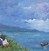 VIEW ACROSS TRA NA ROSSAN BAY, DOWNINGS by Sean Lorinyenko at Ross's Online Art Auctions