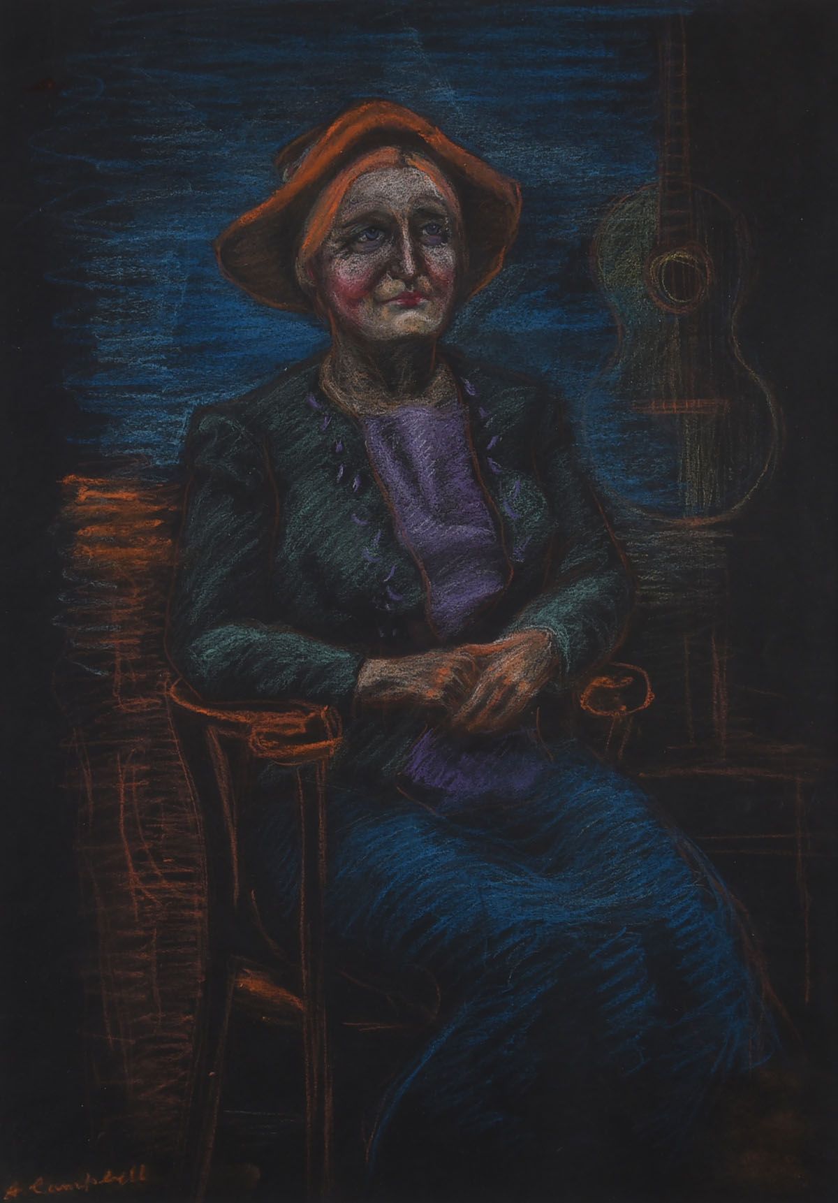 PORTRAIT OF GRETA BOWEN , THE ARTIST'S MOTHER by Arthur Campbell ARUA at Ross's Online Art Auctions