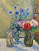 STILL LIFE , VASE OF FLOWERS by Annelise Firth at Ross's Online Art Auctions