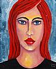 ANOTHER GIRL WITH BLUE EYES by Una Fox at Ross's Online Art Auctions