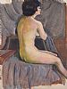 SEATED FEMALE NUDE STUDY by Roy Pettit at Ross's Online Art Auctions